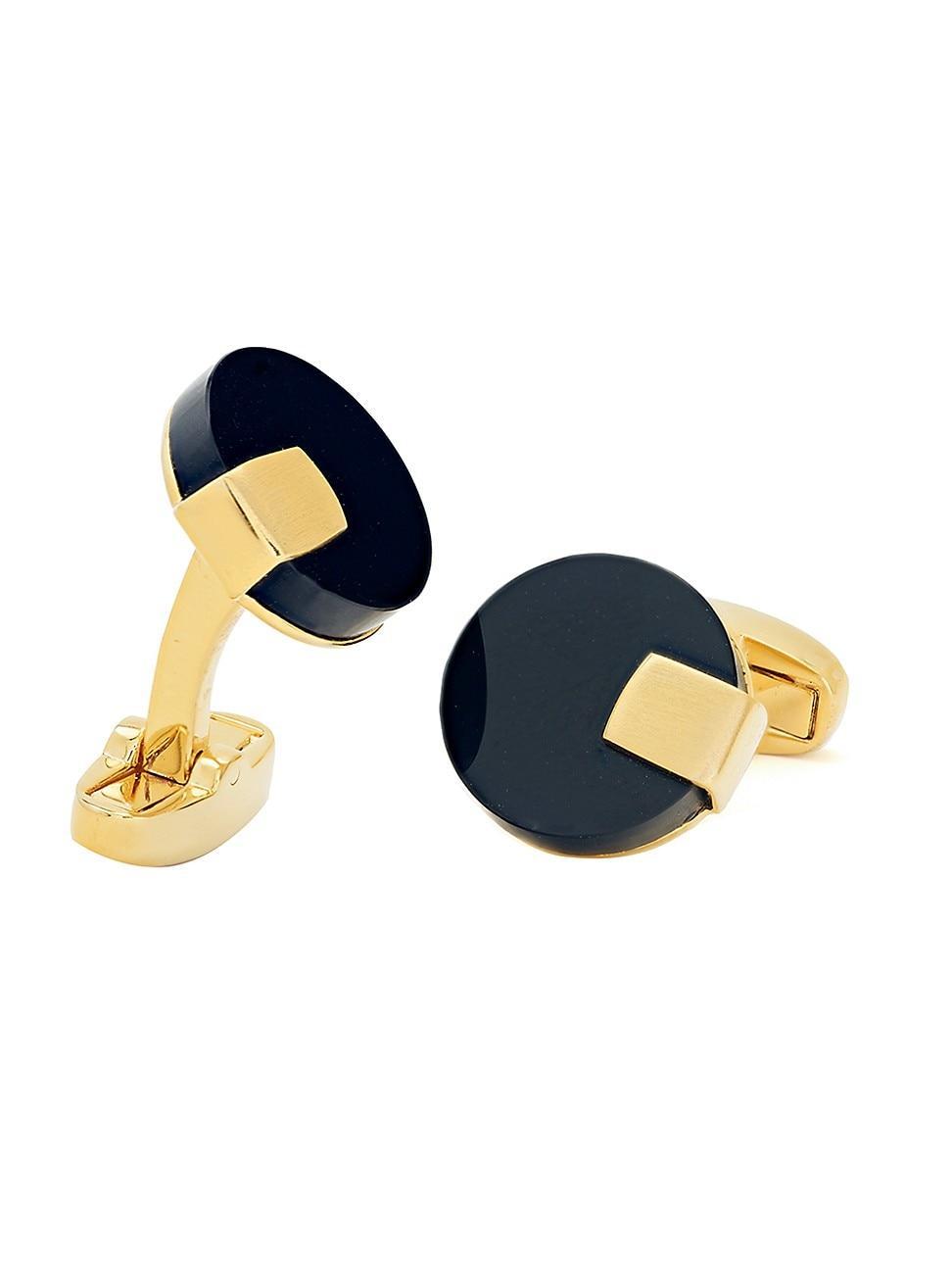 Mens Onyx Disc Cufflinks Product Image