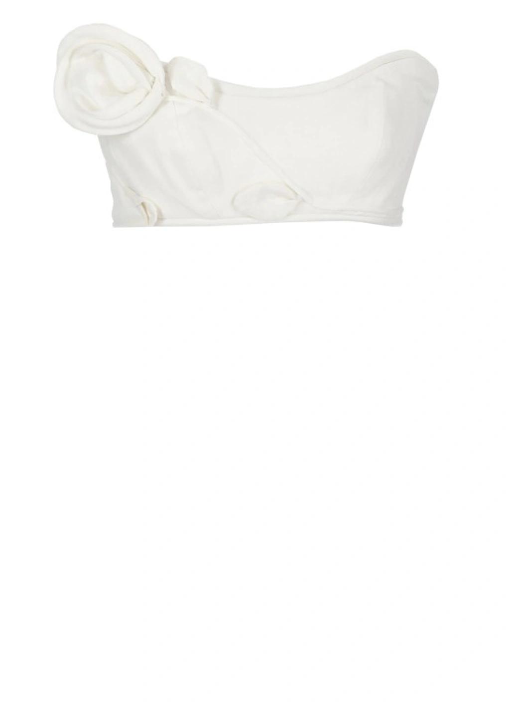 Matchmaker Rose Linen Bra Top In White product image