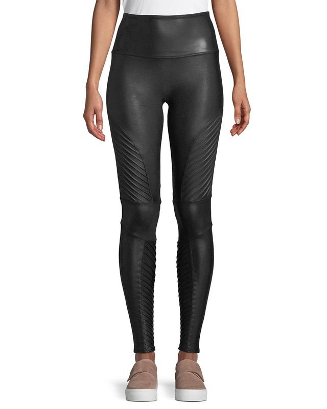 Spanx Faux Leather Moto Leggings (Very ) Women's Casual Pants Product Image