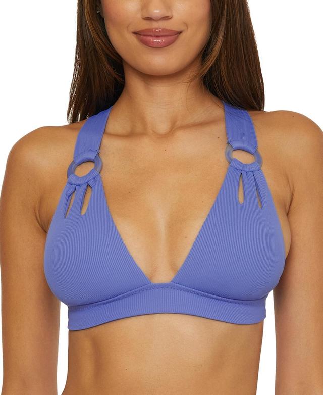 Becca Womens Modern Edge Rib Ring Bikini Top Product Image