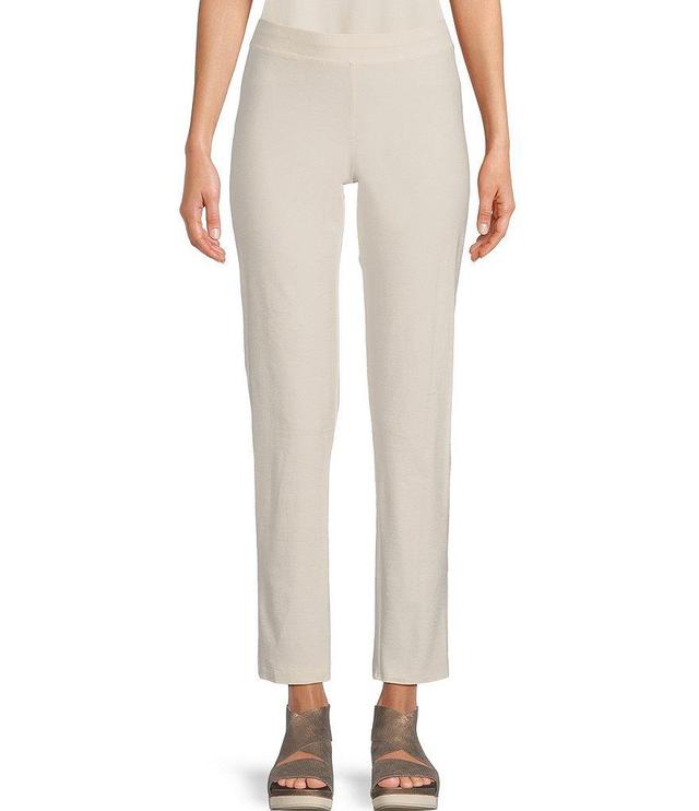 Eileen Fisher Washable Stretch Crepe Slim Leg Ankle Pant Product Image