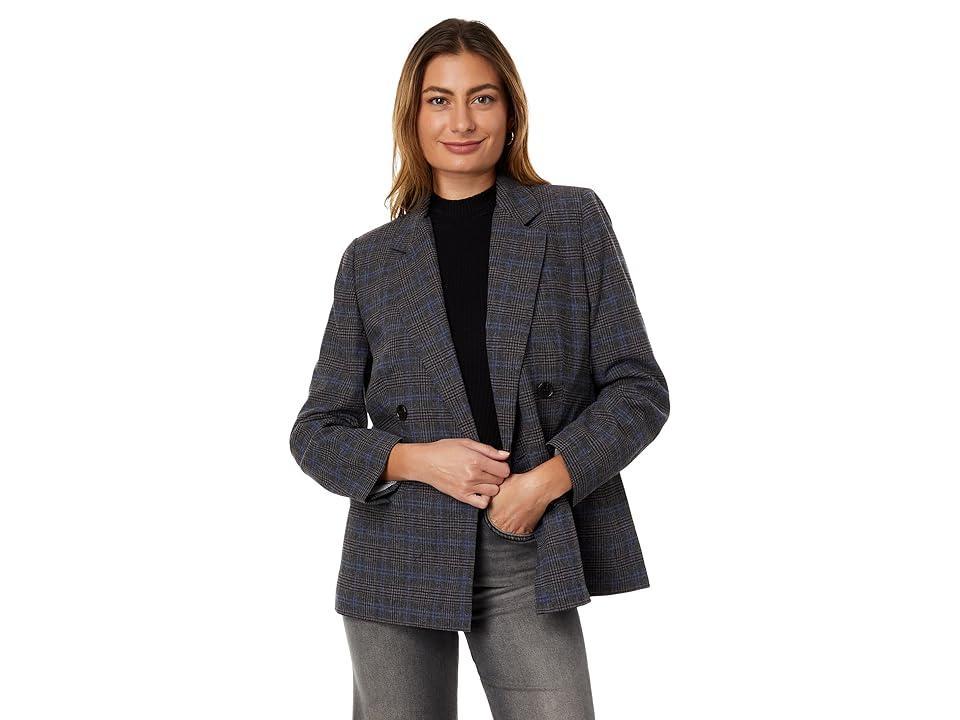 Madewell Violet Blazer - Comatex Arma (Kyle Mini Glen Plaid) Women's Clothing Product Image