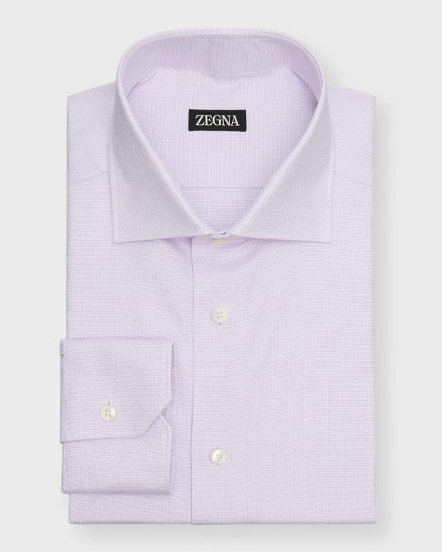 Mens Cotton Micro-Structure Dress Shirt Product Image