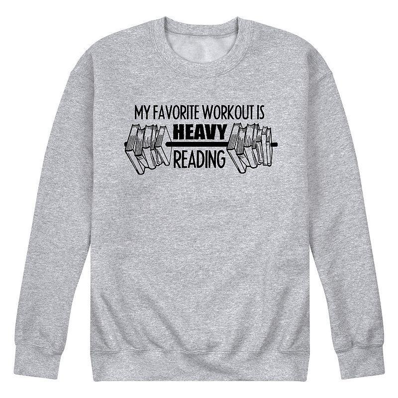 Mens Fav Workout Reading Sweatshirt Athletic Grey Product Image