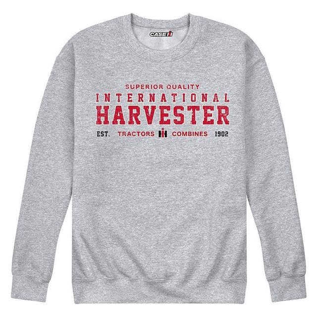 Mens Case IH Superior Quality Fleece Sweatshirt Med Grey Product Image