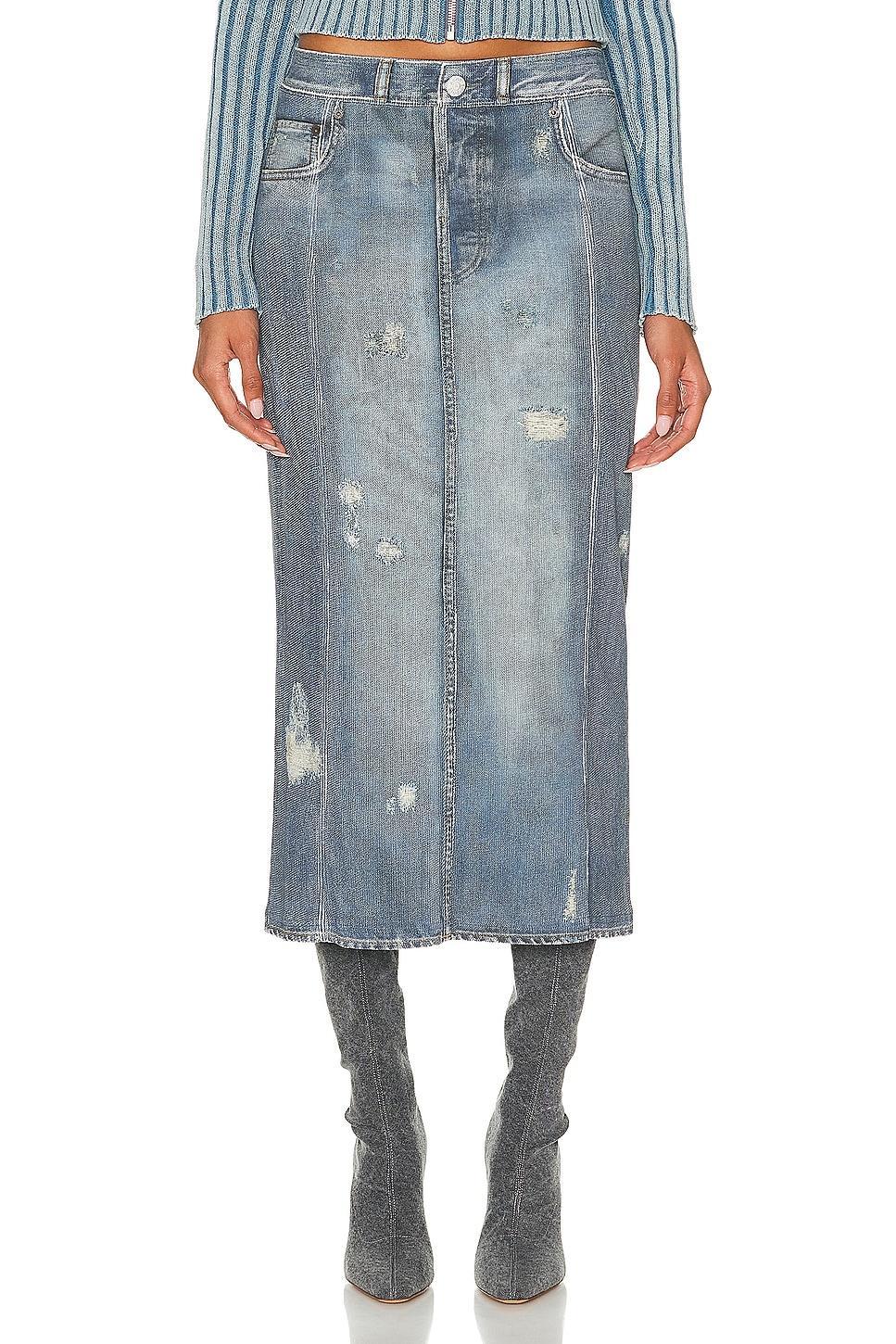 Acne Studios Midi Skirt in Blue Product Image