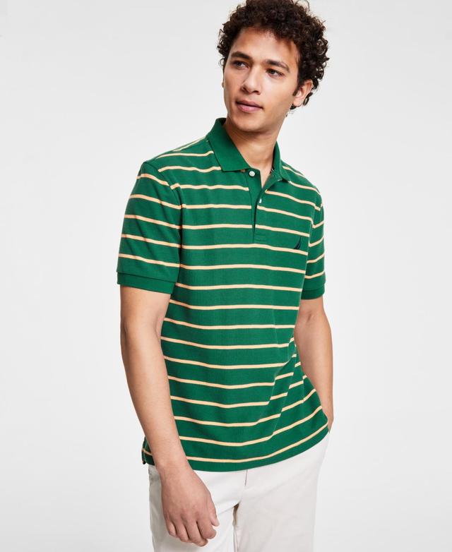 Nautica Mens Classic-Fit Striped Performance Deck Polo Product Image