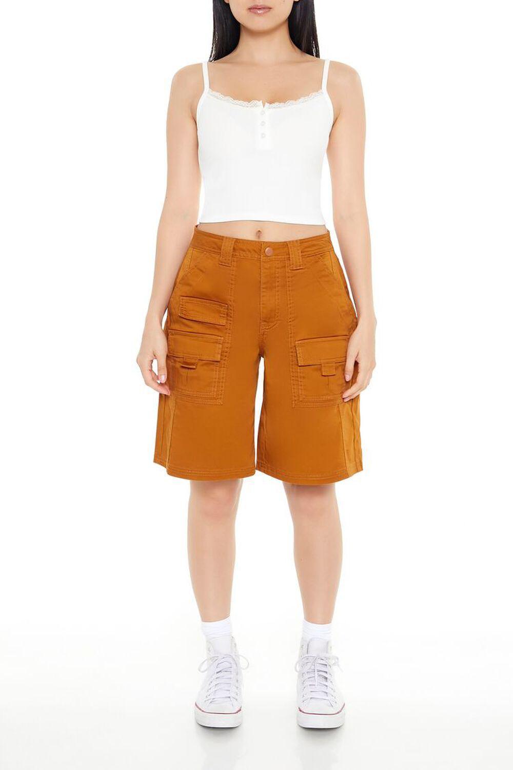 Twill Cargo Bermuda Shorts | Forever 21 Product Image