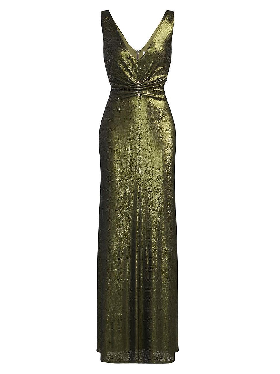 Womens Cassandra Sequined & Barbell-Embellished Gown Product Image