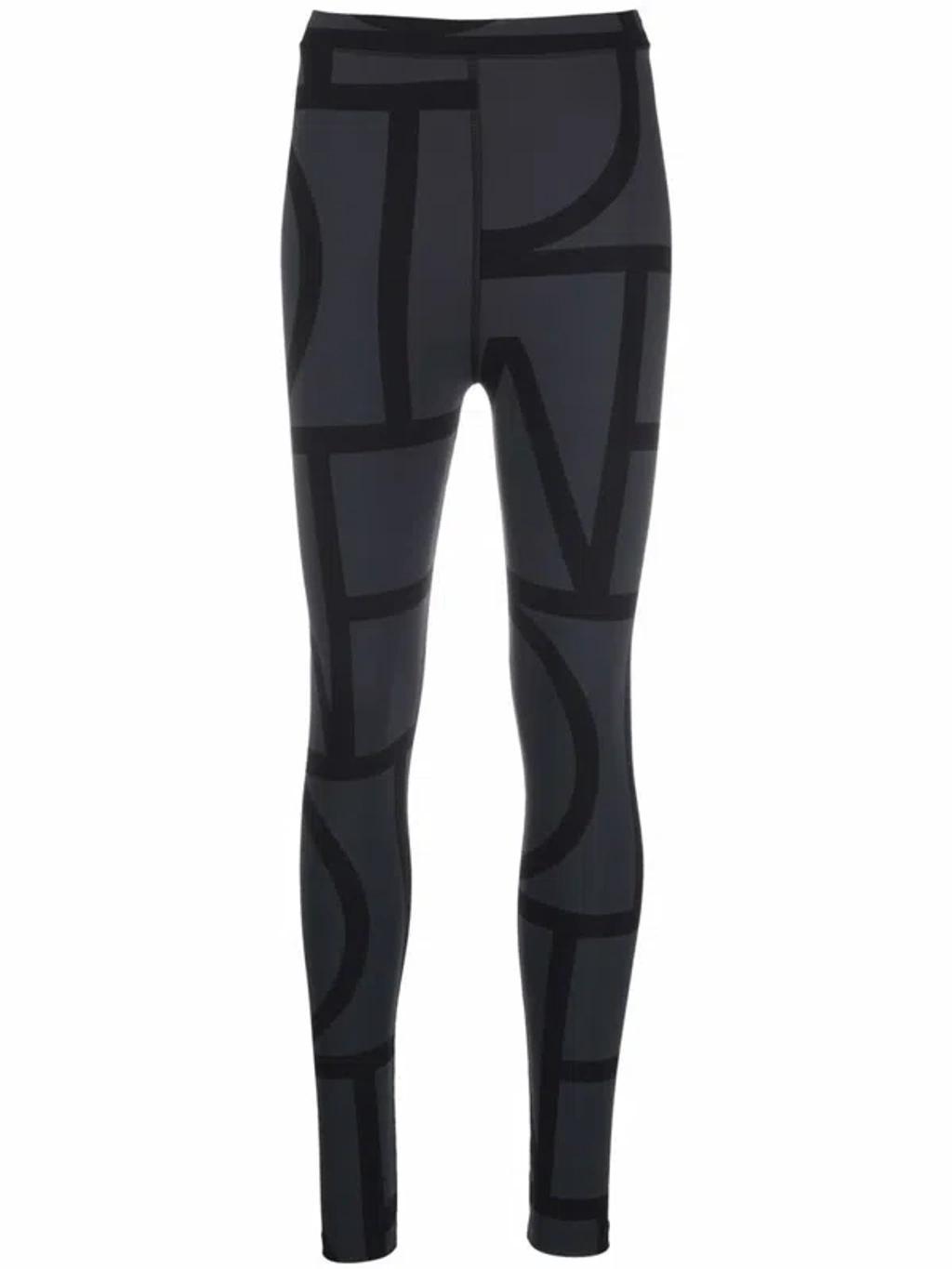 Monogram Recycled Tech Leggings In Black Product Image