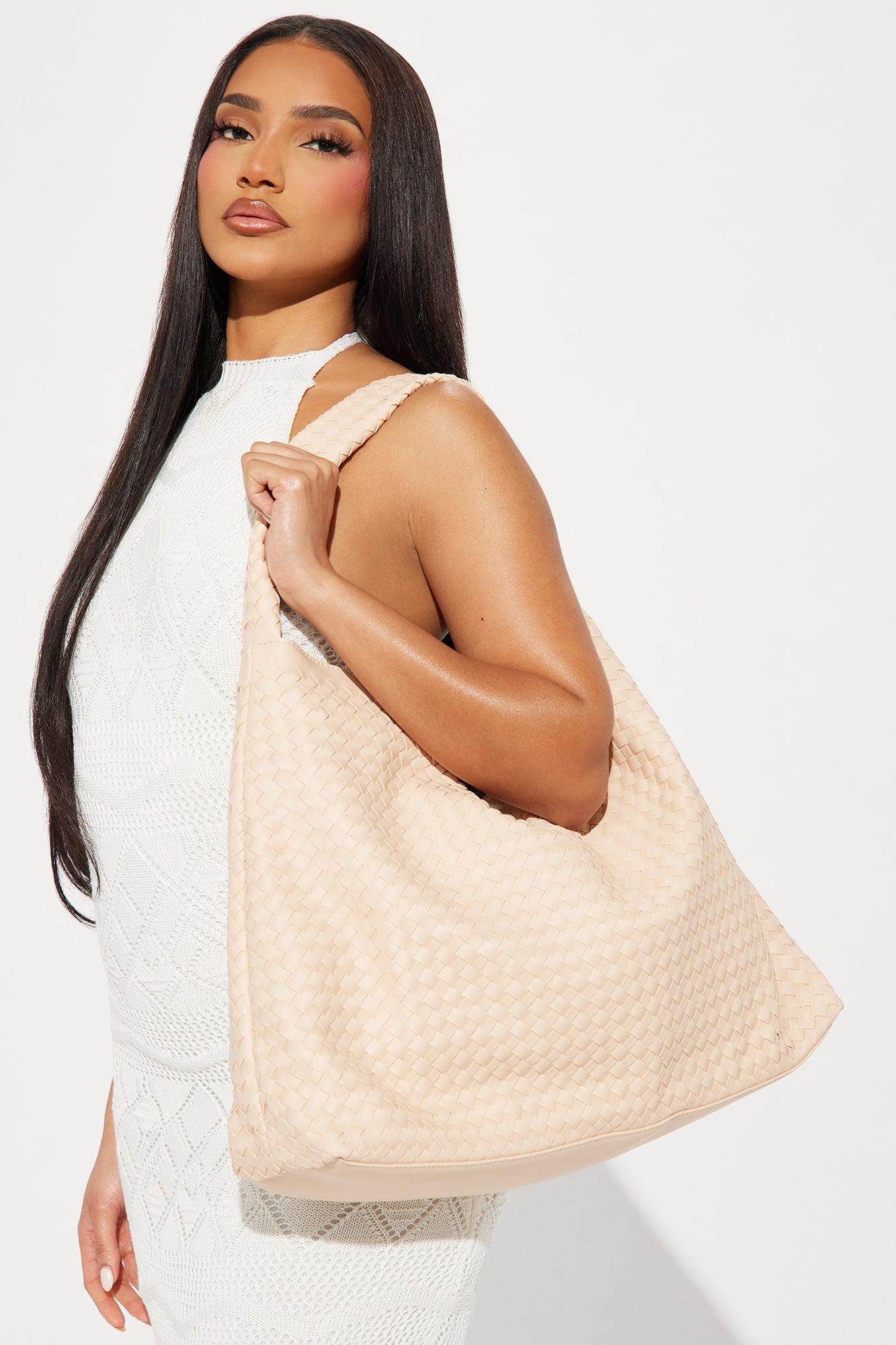 Casual Hobo Shoulder Bag - Beige Product Image