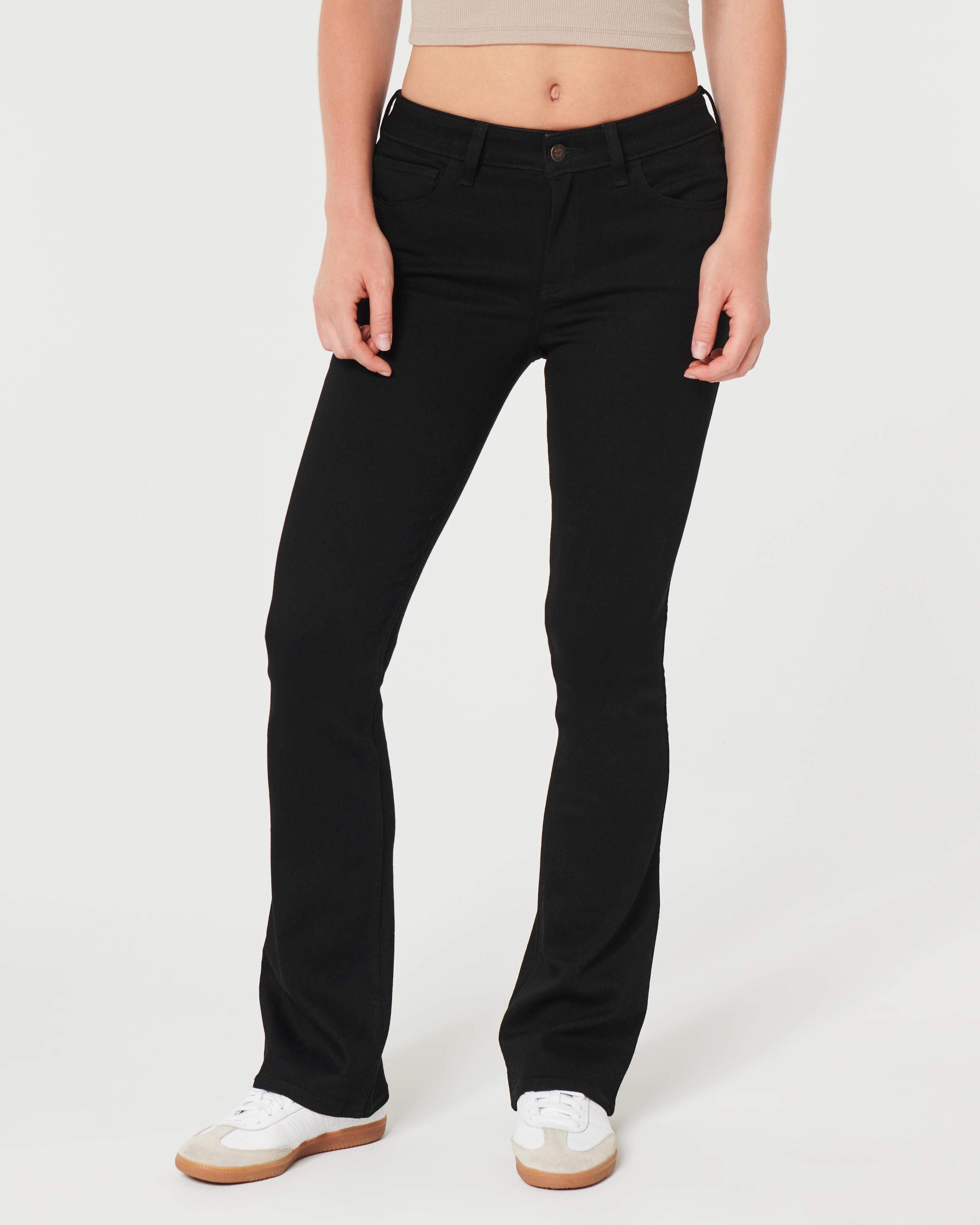 Mid-Rise Black Boot Jeans Product Image