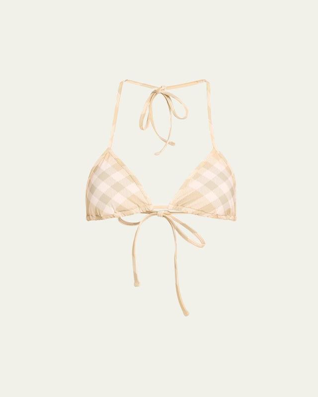 Signature Check Triangle Bikini Top Product Image