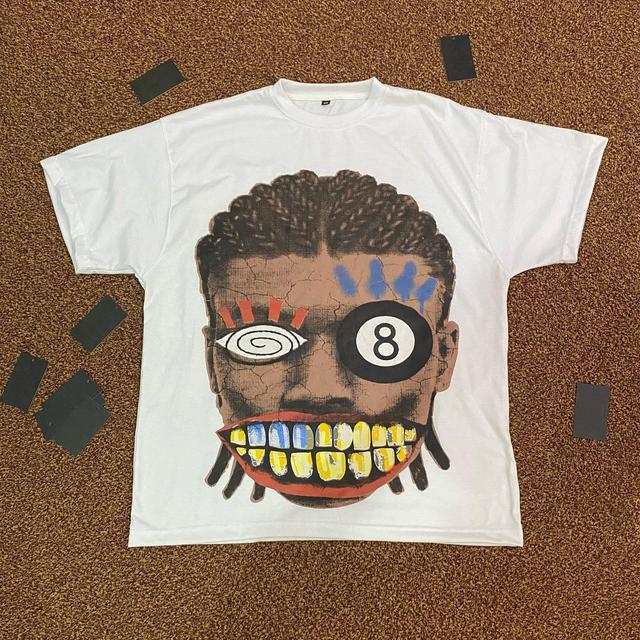 Vintage Multi-Element Graphic Casual Street T-Shirt Product Image