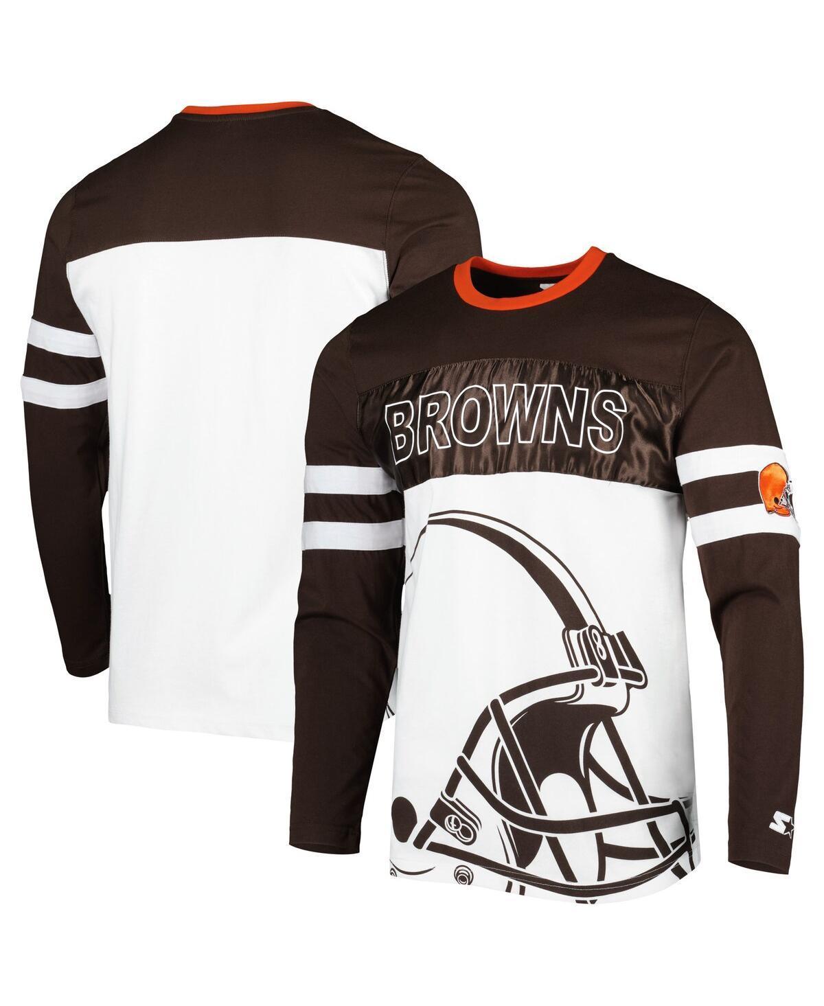 Mens Starter Brown Cleveland Browns Halftime Long Sleeve T-shirt - Brown Product Image