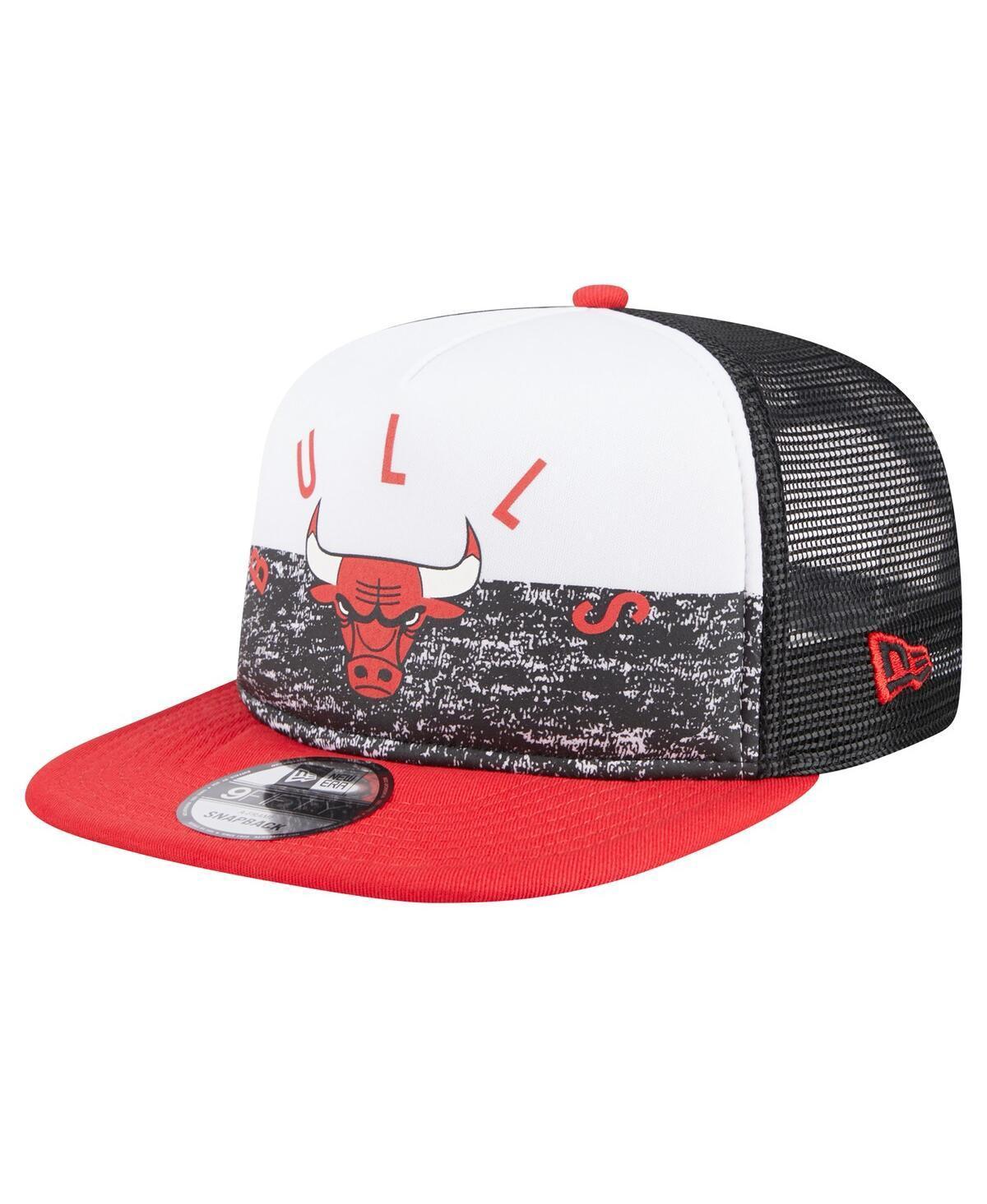 Mens New Era Black Chicago Bulls Arch A-Frame Trucker 9FIFTY SnapbackHat Product Image