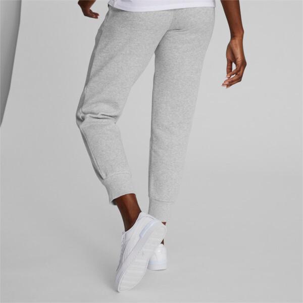 PUMA Essentials Women's Sweatpants in Light Grey Heather/Black, Size XL Product Image