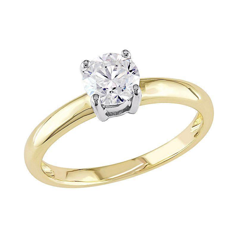 Stella Grace 14k Gold Lab-Created Moissanite Solitaire Engagement Ring, Womens White Product Image