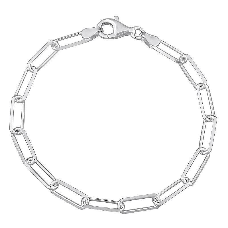 Stella Grace Sterling Silver 5 mm Paper Clip Link Chain Bracelet, Womens Product Image