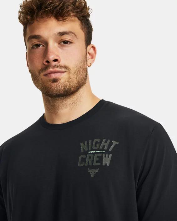 Men's Project Rock Night Crew Short Sleeve Product Image