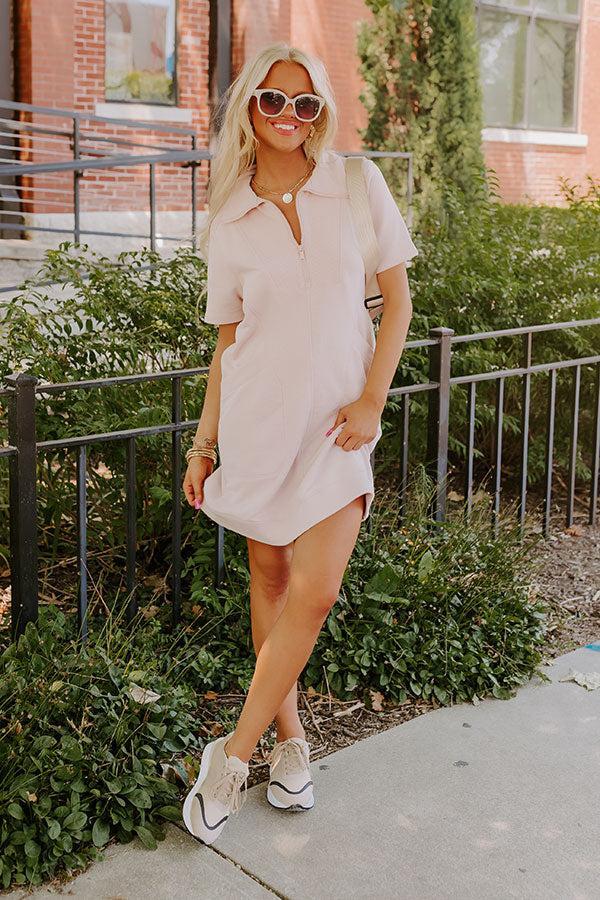 Casual Outing Mini Dress in Blush Product Image