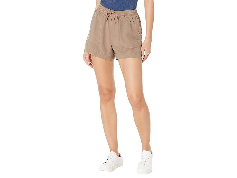 Splendid Noah Lyocell Shorts (Mocha) Women's Clothing Product Image