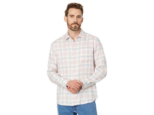 Faherty The Weekend Blend Shirt (Mauve Field Plaid) Men's Jacket Product Image