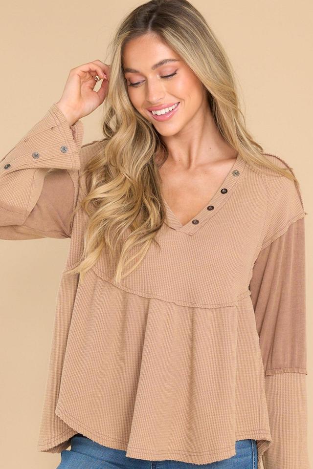 This Isn't Goodbye Mocha Top Brown Product Image