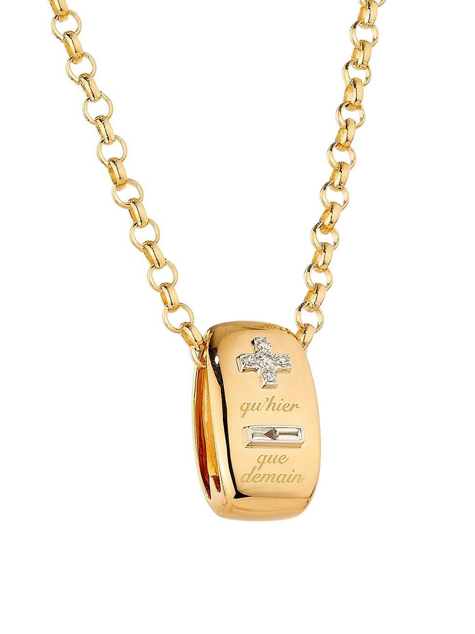 Womens Vivacity Ever Growing Love 18K Yellow Gold & 0.20 TCW Diamond Pendant Necklace Product Image