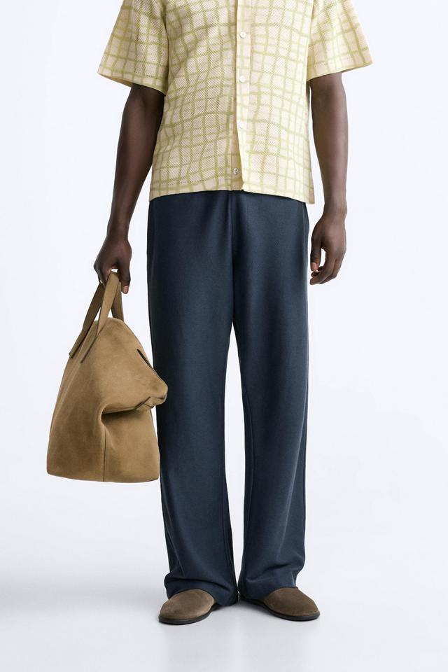 CONTRASTING BELT PANTS Product Image