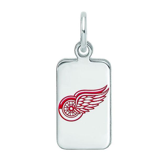 LogoArt Sterling Silver Enamel Detroit Red Wings Tag Pendant, Womens Product Image