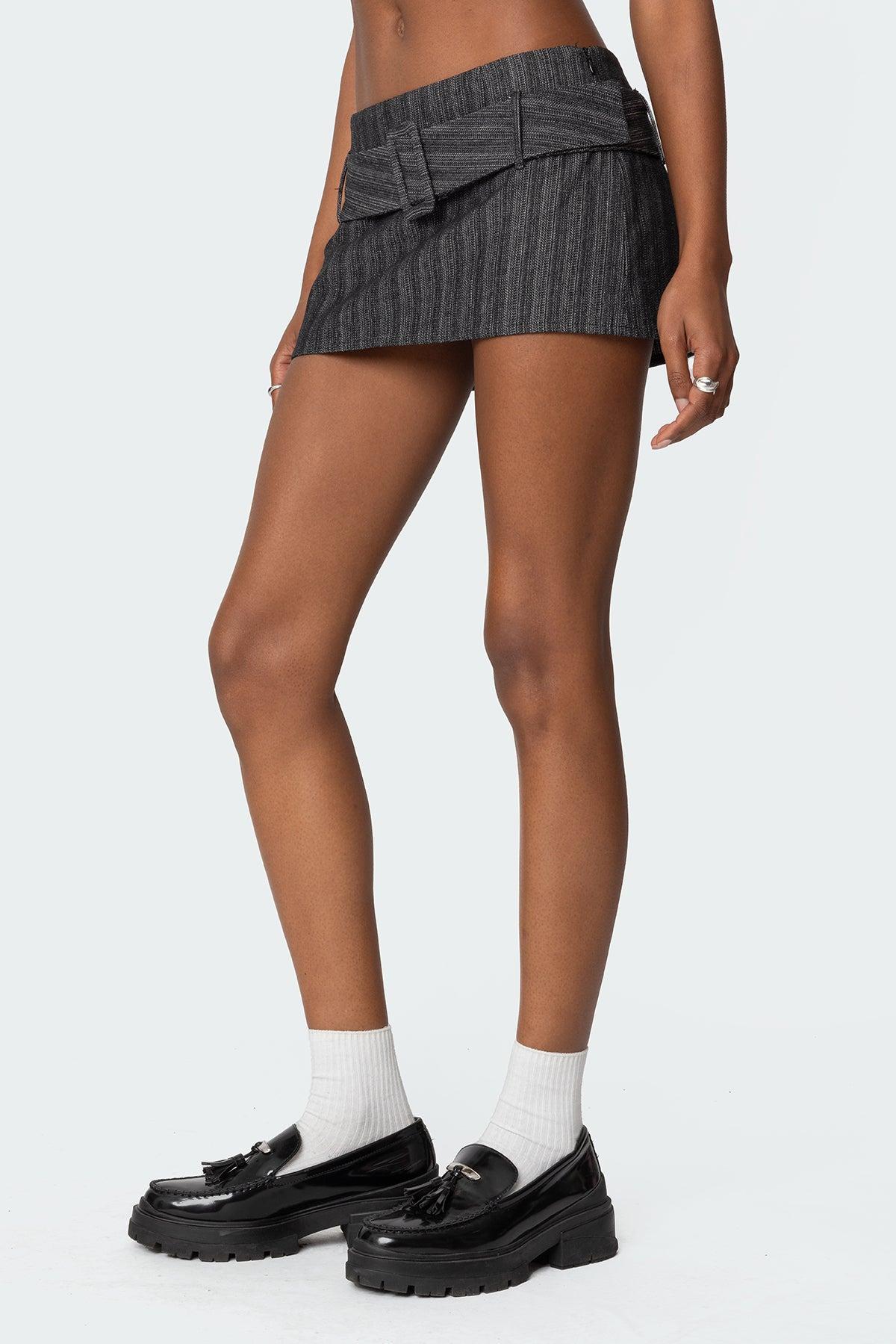 Textured Buckled Mini Skort Product Image