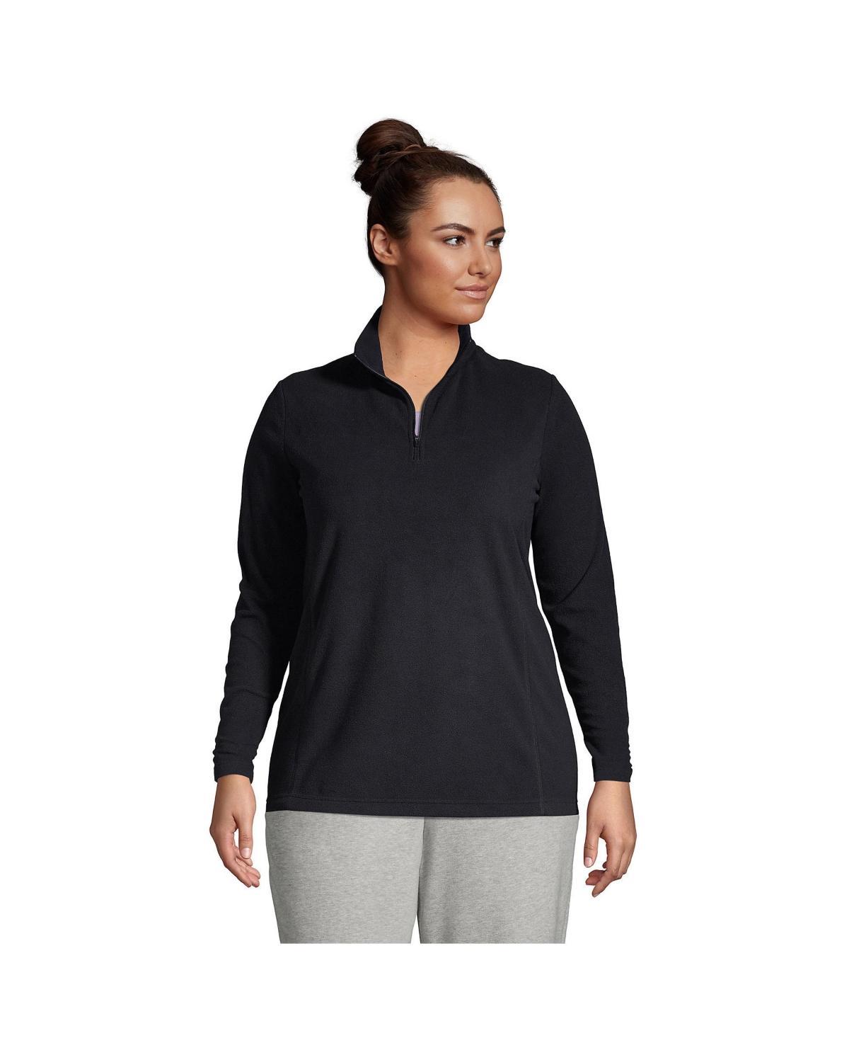 Plus Size Lands End 1/4-Zip Fleece Pullover, Womens Product Image