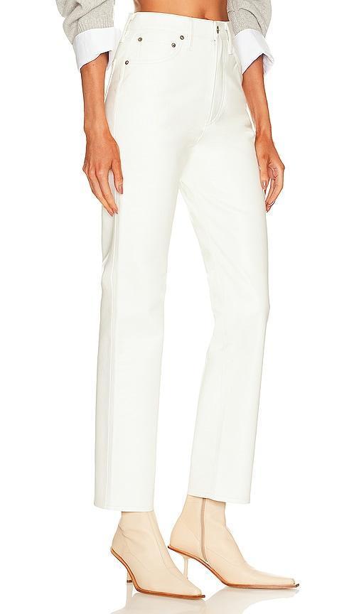 AGOLDE Recycled Leather 90's Pinch Waist White. (also in 30, 31, 32, 33). Product Image