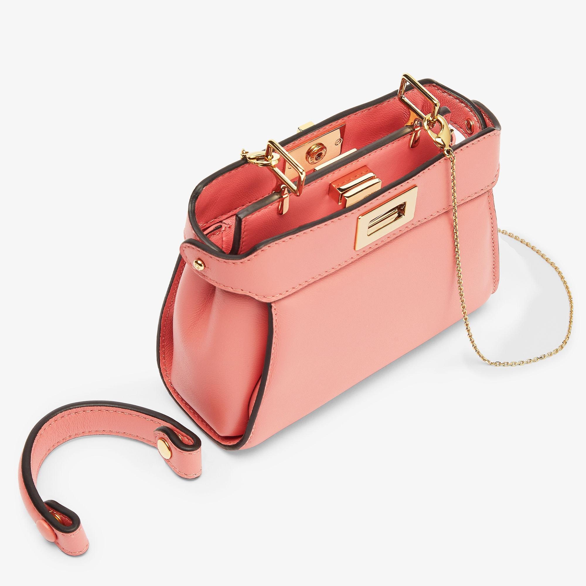 Nano PeekabooPink nappa leather miniature bag Product Image