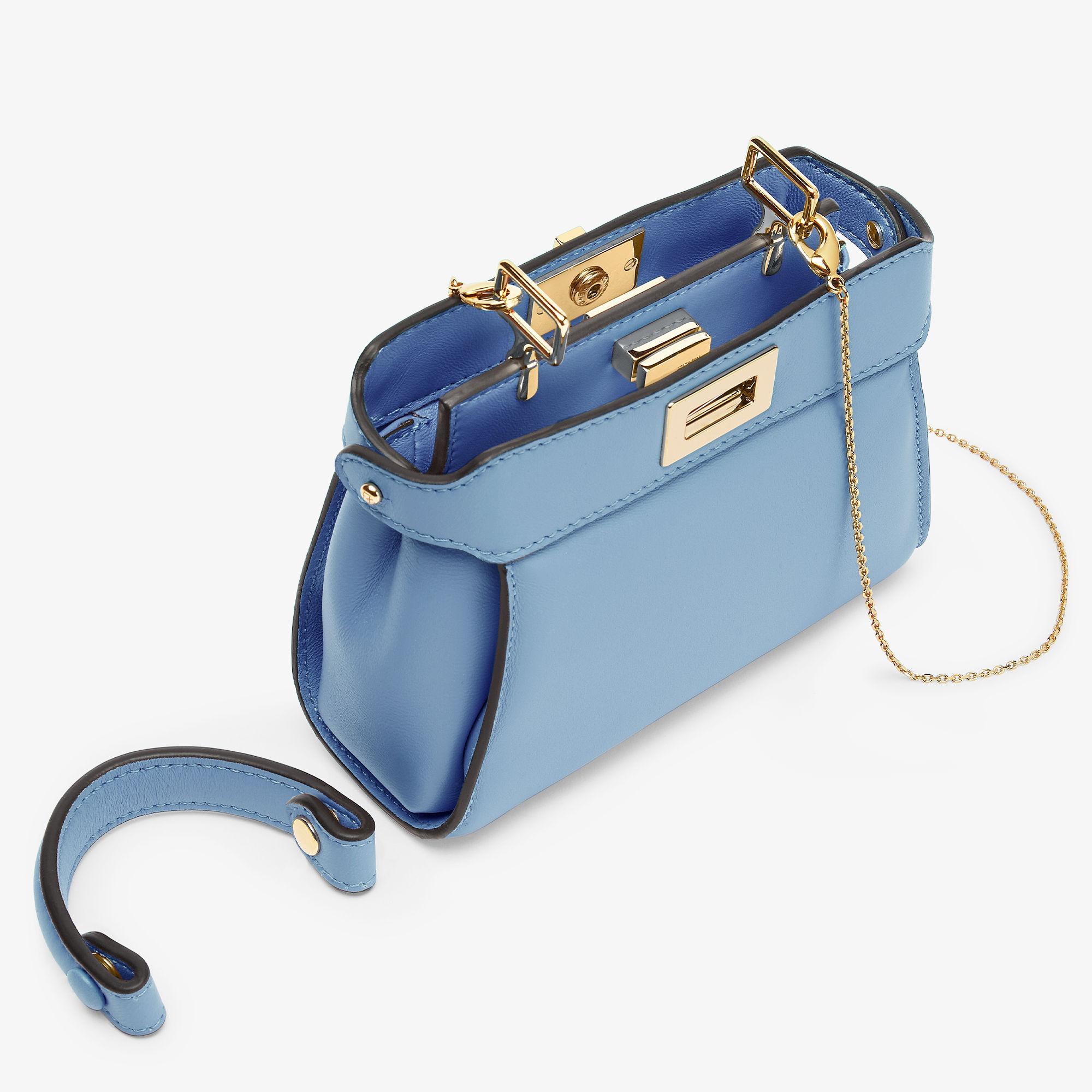 Nano PeekabooBlue nappa leather miniature bag Product Image