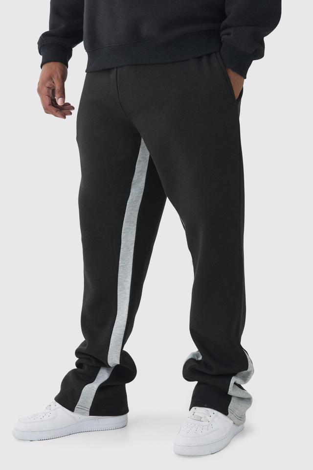 Plus Stacked Fit Gusset Sweatpants | boohooMAN USA Product Image