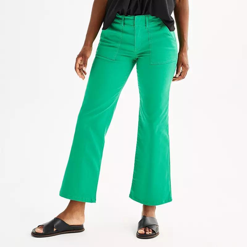 Womens Draper James Stretch Twill Wide Leg Pants Product Image