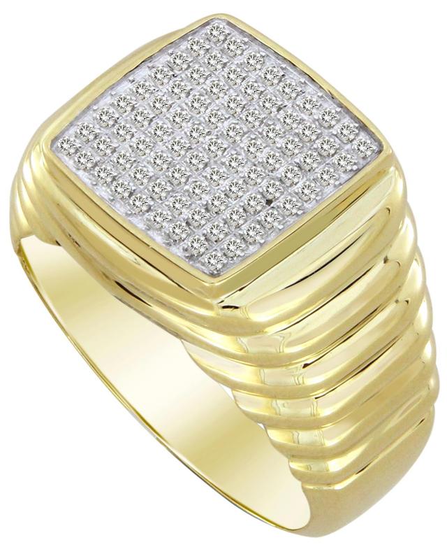 Mens Diamond (1/4 ct. t.w.) Ring in 10k Yellow Gold Product Image