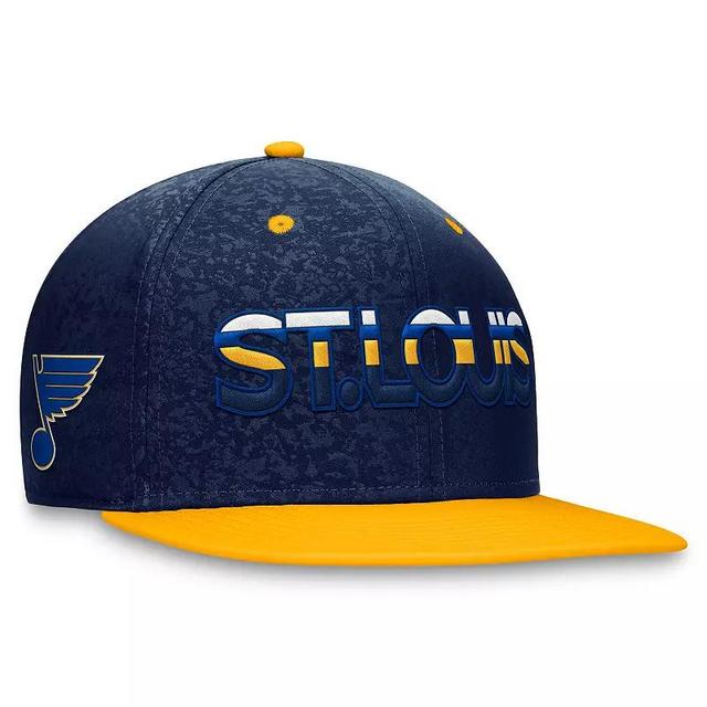 Mens Fanatics Branded /Gold St. Louis Blues Authentic Pro Rink Two-Tone Snapback Hat Product Image