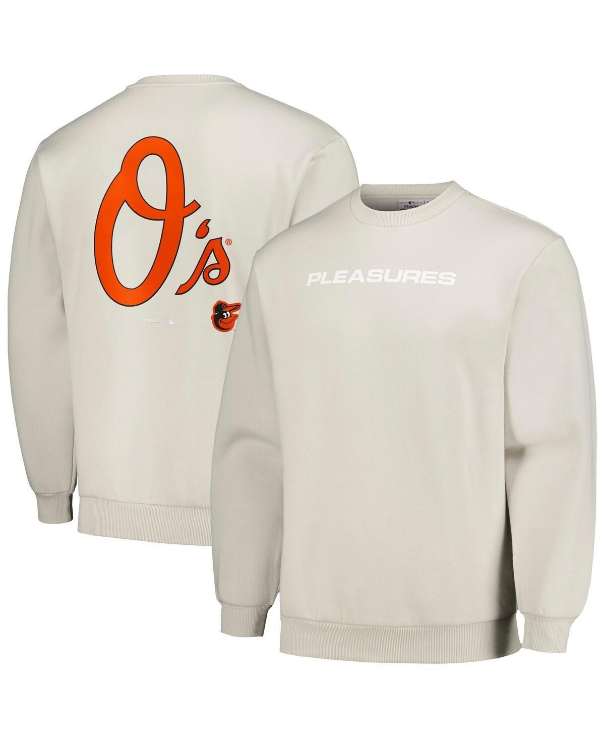 Mens Pleasures Gray Baltimore Orioles Ballpark Pullover Sweatshirt Product Image