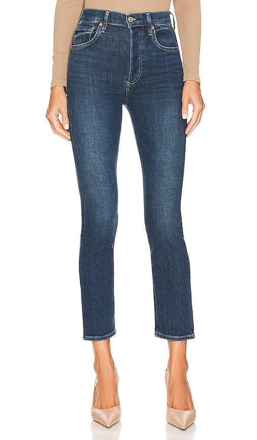 Citizens of Humanity Jolene High Rise Vintage Slim in Undercurrent - Blue. Size 28 (also in 31). Product Image