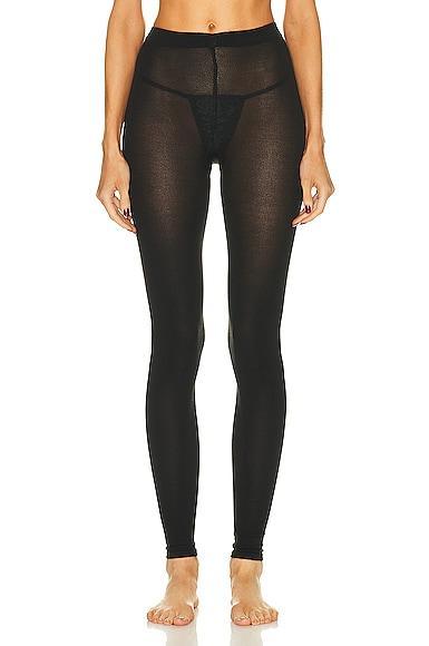 Wolford Cashmere Silk Tight Legging in Black Product Image