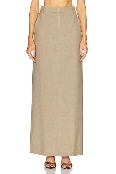 Max Mara Tela Pura Long Skirt in Tan Product Image