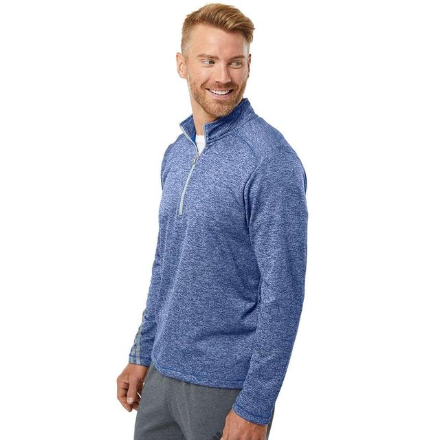 adidas Men's Brushed Terry Heathered Quarter-Zip Pullover Product Image