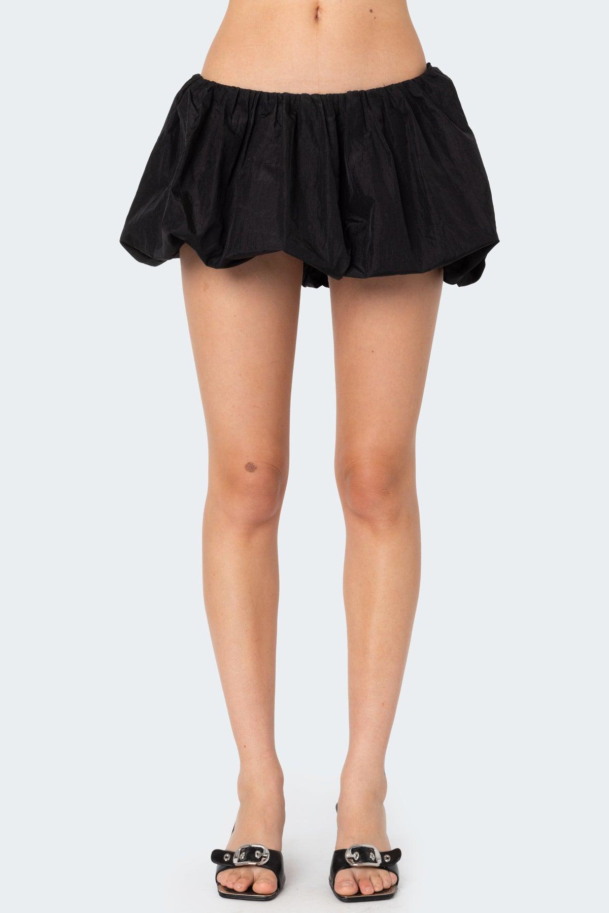 Jora Nylon Bubble Mini Skirt Product Image