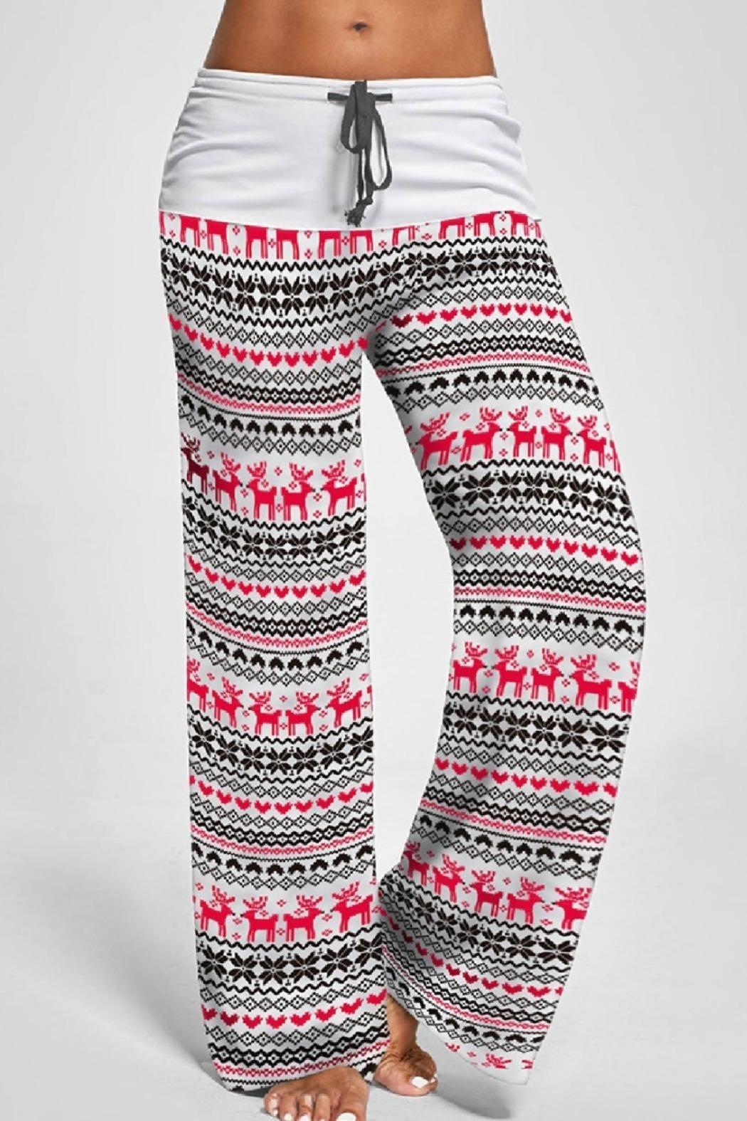 Christmas Print Pants Product Image