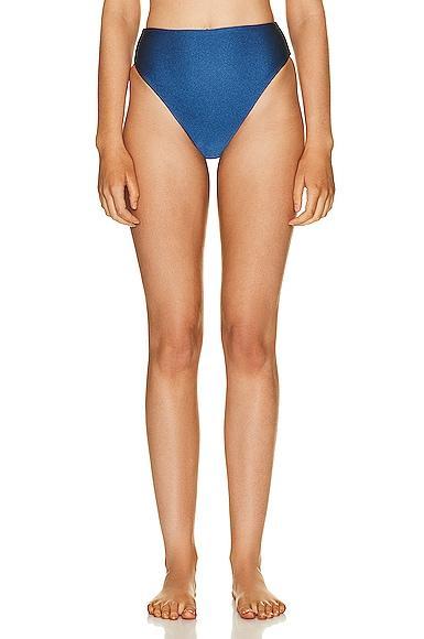 JADE SWIM - Women's Incline Bikini Bottom - Navy - S - Moda Operandi Product Image