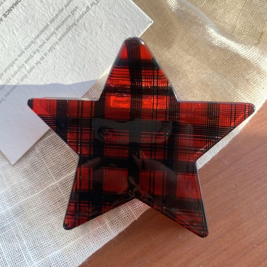 Plaid Hair Claw / Hair Clip Product Image