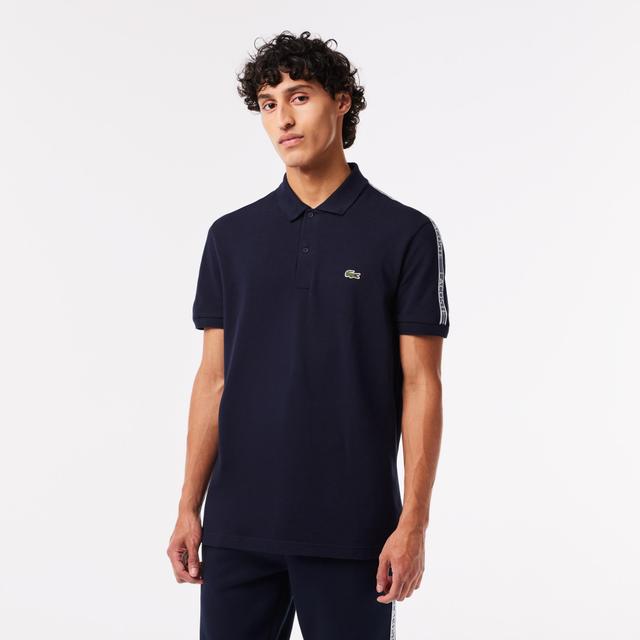 Men's Regular Fit Logo Stripe Stretch Cotton Polo Product Image